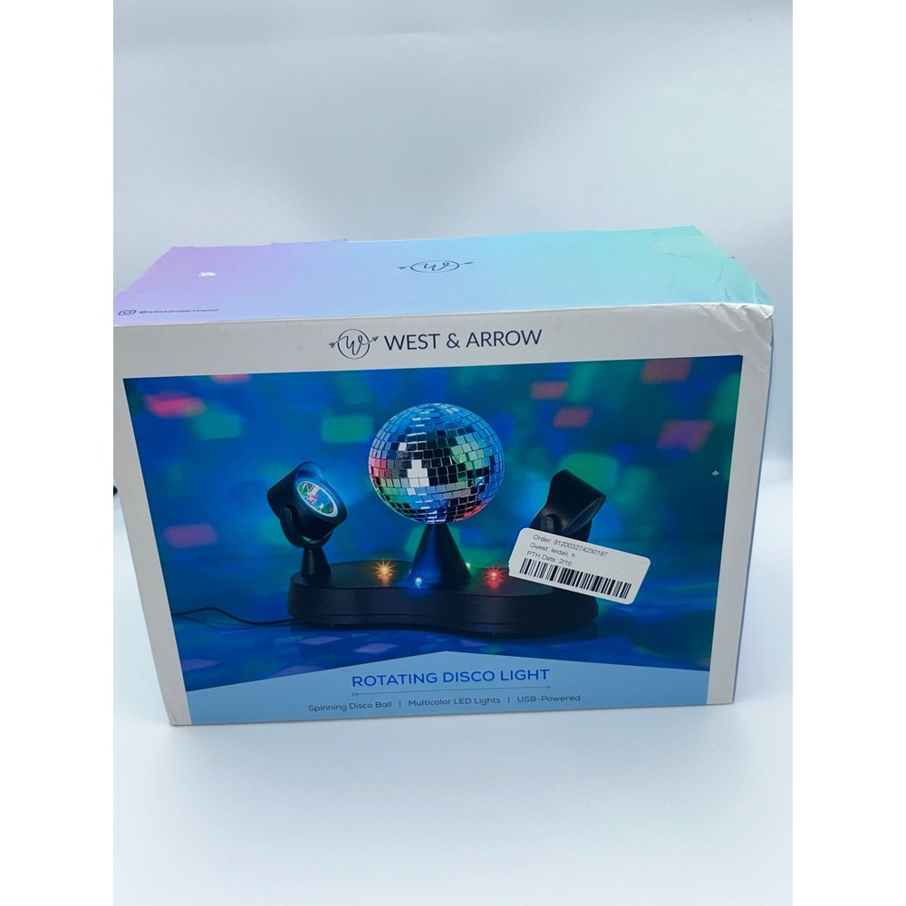West & Arrow Rotating Disco Light Multicolor LED USB Powered Projection Ball